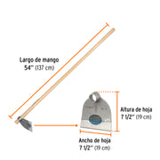 Azadón Lane No. 1 de 1.8 lb, mango madera de 54', TRUPER