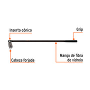 Azadón Lane No. 1 de 1.8 lb, mango de fibra 54', TRUPER