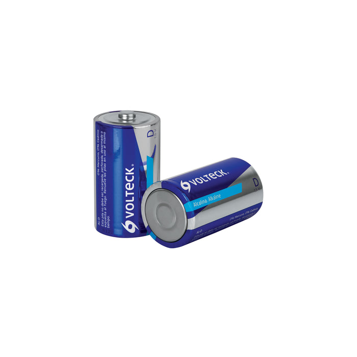 Blíster con 2 pilas alcalinas D, VOLTECK