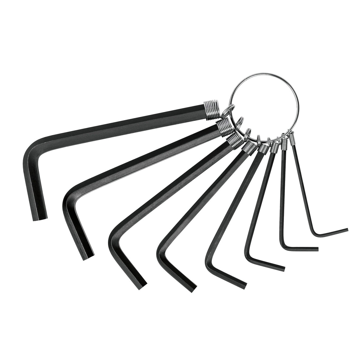 Juego de 8 llaves hexagonales mm, tipo llavero, PRETUL