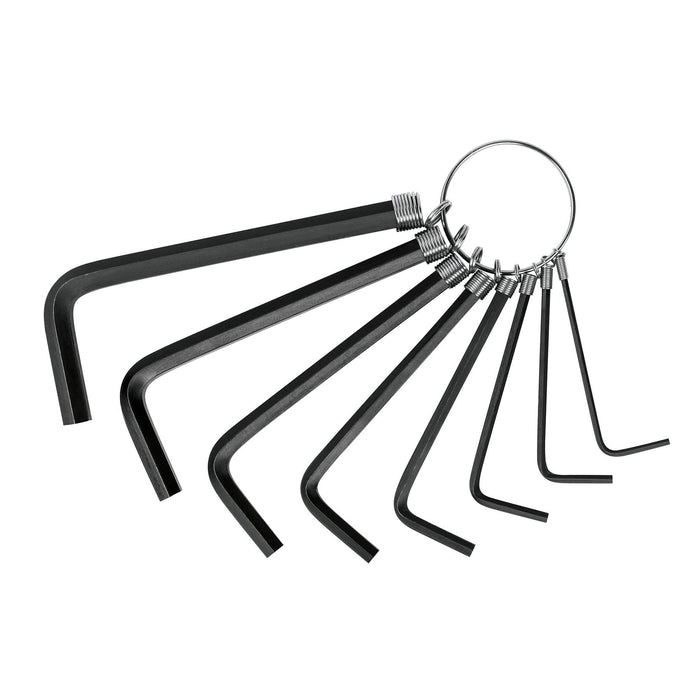 Juego de 8 llaves hexagonales mm, tipo llavero, PRETUL