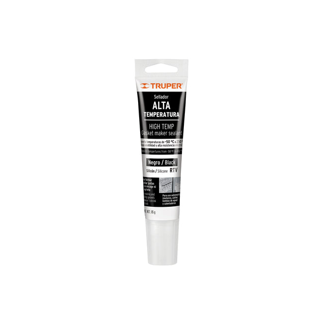 Sellador de silicón negro RTV para altas temperaturas, 85 g
