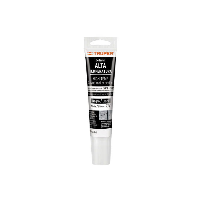 Sellador de silicón negro RTV para altas temperaturas, 85 g