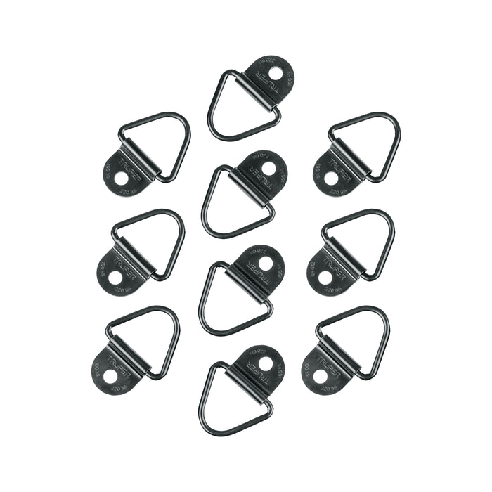 10 anclajes para amarre de carga, anillo en 'V' espesor 1/4'