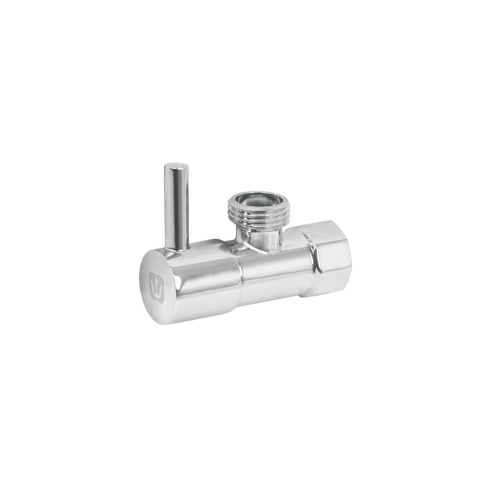 Llave angular 1/2',1/4 de vuelta, roscable, maneral palanca