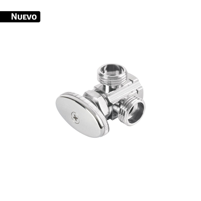 Llave ang. doble salida 1/2', multivuelta, roscable, FOSET
