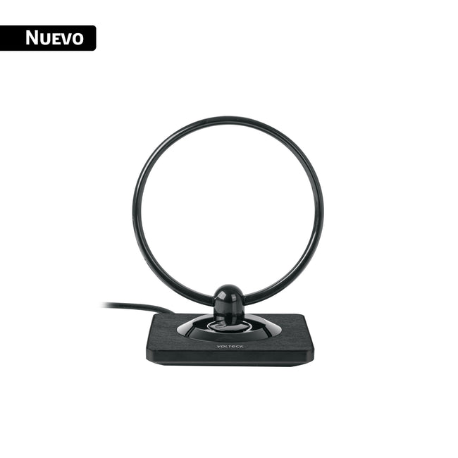 Antena interior para TV HD, tipo aro, 30 dB, VOLTECK