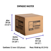 Bolsa c/10 abrazaderas tipo omega 1' p/tubo pared delgada