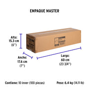 Bolsa c/10 abrazaderas tipo omega 3/8' p/tubo pared delgada