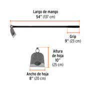 Azadón oreja y martillo No. 1 de 2.6 lb, mango de fibra 54'