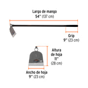 Azadón oreja y martillo No. 2 de 2.8 lb, mango de fibra 54'