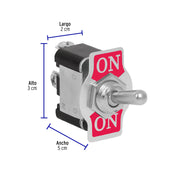 Interruptor de palanca, 1 polo, on-on, VOLTECK