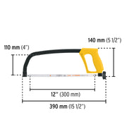Arco 12' de solera para segueta, PRETUL