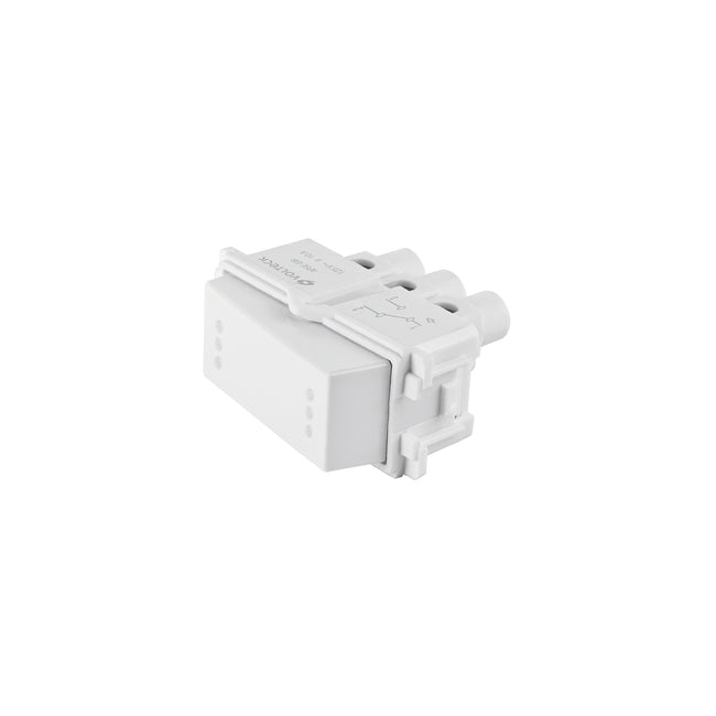 Interruptor de 3 vías, línea Italiana, color blanco, VOLTECK