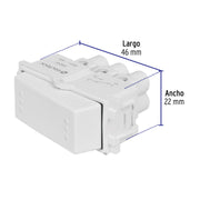 Interruptor de 3 vías, línea Italiana, color blanco, VOLTECK