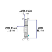 Interruptor vertical de palanca, Standard, blanco, VOLTECK