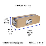 Interruptor de 3 vías de 1.5 módulos, línea Toledo, BASIC