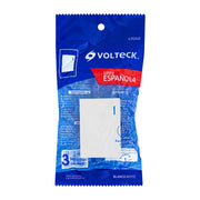 Interruptor de 3 vías, 3 módulos, línea Española, blanco