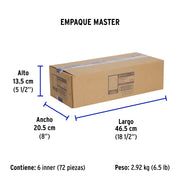 Interruptor de 3 vías, 3 módulos, línea Española, blanco