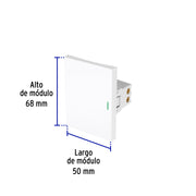 Interruptor de 3 vías blanco de 3 módulos, línea Lisboa