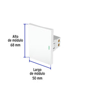 Interruptor sencillo blanco de 3 módulos, línea Lisboa