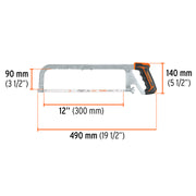 Arco 12' profesional ajustable de solera para segueta