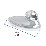 Jabonera ovalada, cromo, FOSET AQUA