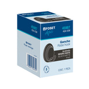 Gancho sencillo para toallas, negro, FOSET AQUA