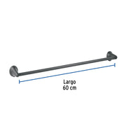 Toallero de barra largo, negro, FOSET AQUA