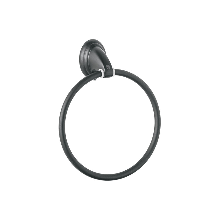 Toallero de argolla, negro, FOSET AQUA
