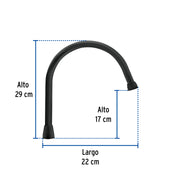 Cuello largo para mezcladora de fregadero, negro mate, AQUA