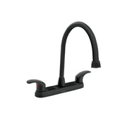 Mezcladora fregadero 8' negro, cuello largo, palanca, AQUA