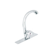 Monomando fregadero cromo, cuello curvo, AQUA