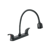 Mezcladora 8' p/fregadero, flexible, palanca, negro, AQUA
