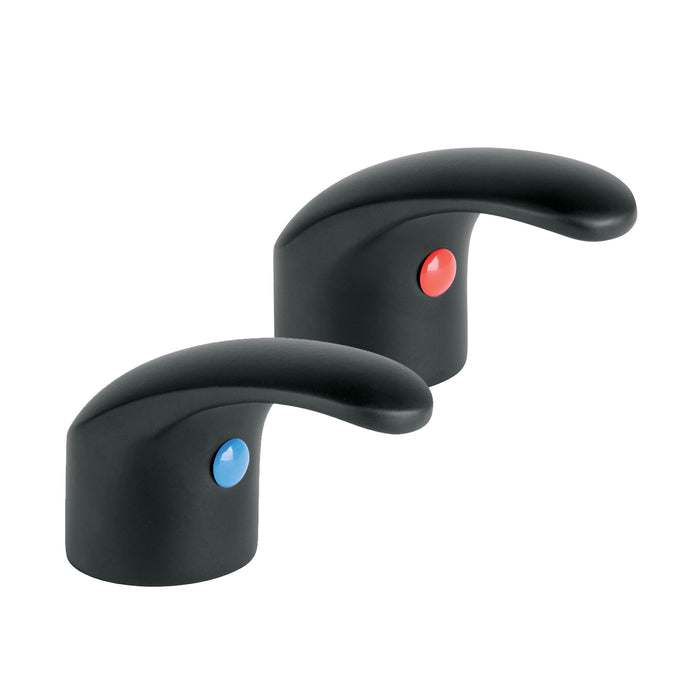 Juego manerales de palanca p/lav-fregadero,negro mate AQUA