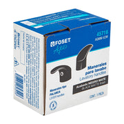 Juego manerales de palanca p/lav-fregadero,negro mate AQUA