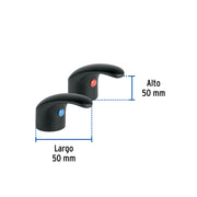 Juego manerales de palanca p/lav-fregadero,negro mate AQUA