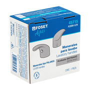 Juego de manerales tipo palanca p/lav-fregadero, satín AQUA