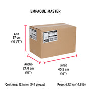Blíster con 4 armellas cerradas de 21 x 80, FIERO