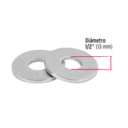 Blíster con 6 arandelas planas de 1/2', FIERO