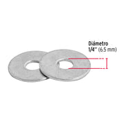 Bolsa de 1 kilo arandelas planas galvanizadas 1/4', FIERO