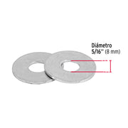 Bolsa de 1 kilo arandelas planas galvanizadas 5/16', FIERO
