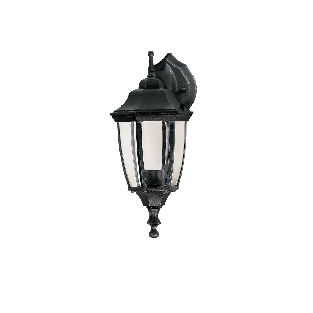 Arbotante tipo farol tradicional suspendido p/exterior negro