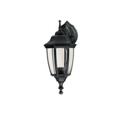 Arbotante tipo farol tradicional suspendido p/exterior negro