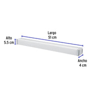 Luminario LED de pared para baño 10W 4000K, barra, VOLTECK