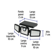Luminario Solar LED 7W 65000K, sensor de movimiento, VOLTECK