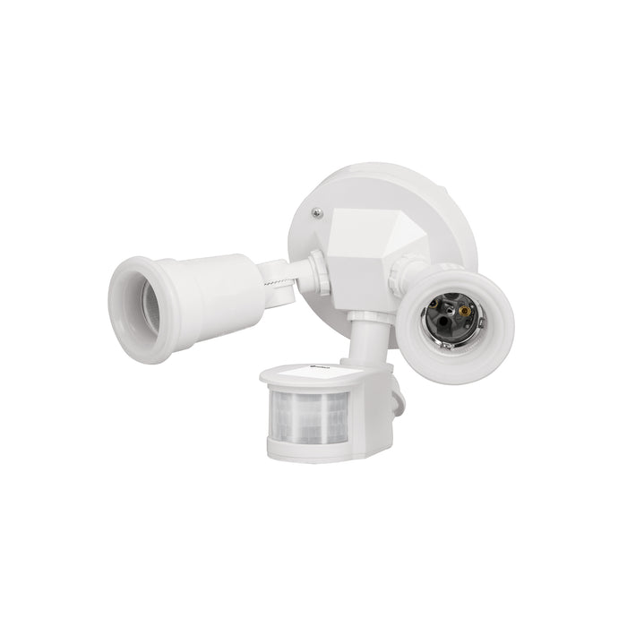 Arbotante blanco c/sensor movimiento, lámparas no incluidas