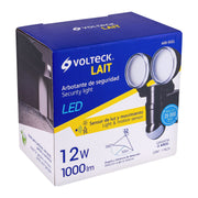 Arbotante LED 12W 4000K con sensor de movimiento, negro