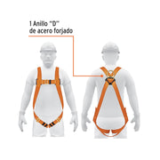 Arnés de cuerpo completo con 1 anillo, ANSI, TRUPER