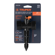 Mini aspersor plástico, dos vías, irrigación 360°, TRUPER
